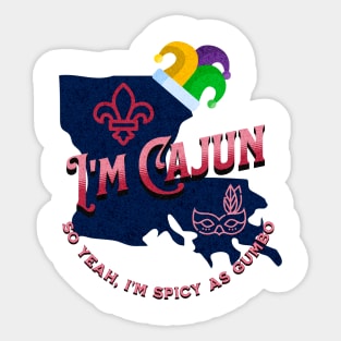 I'm Cajun v1 Red/Grunge look Sticker